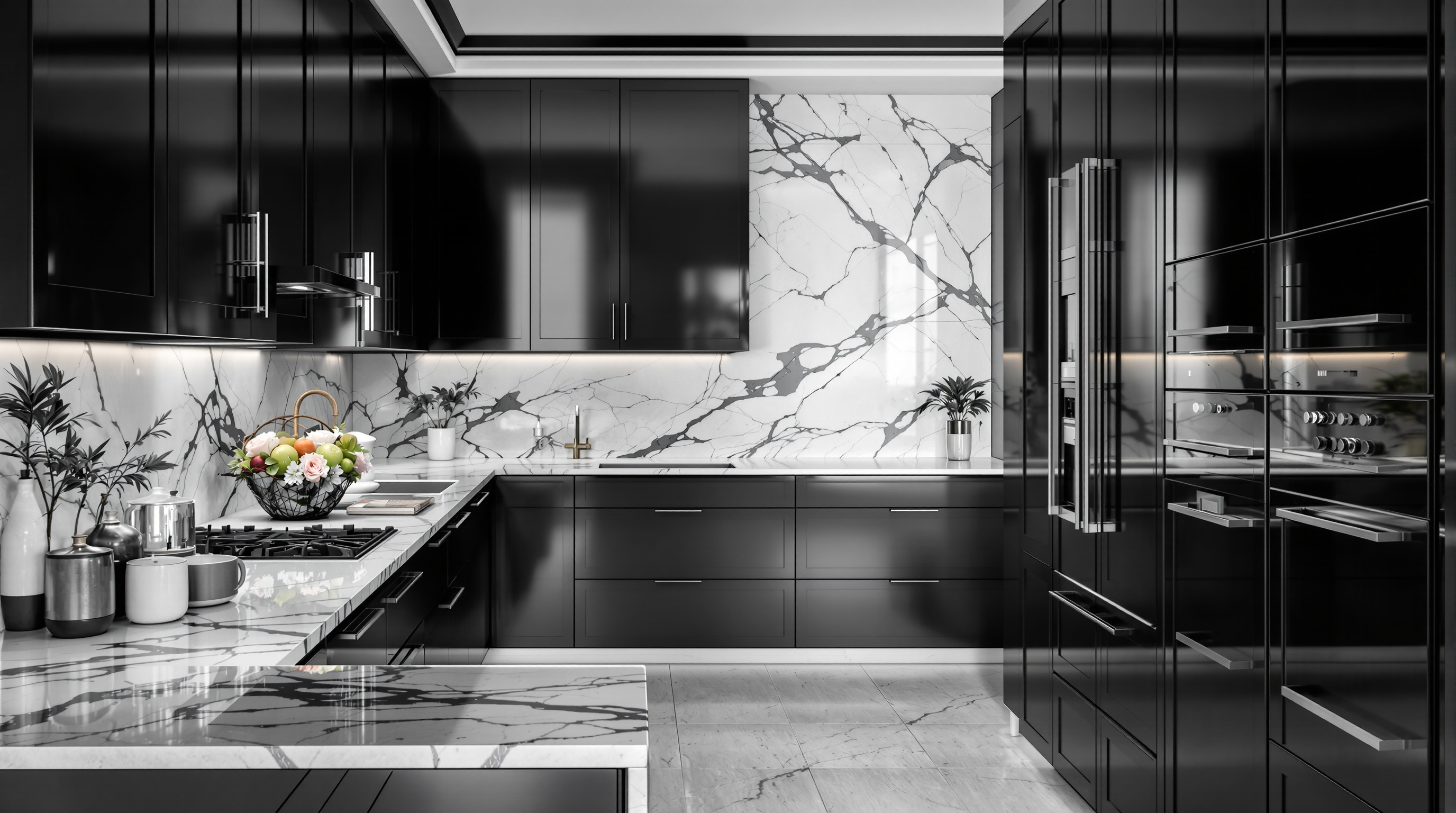 Cuisine contemporaine minimaliste